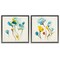 Stupell Industries Watercolor Teal & Yellow Flowers 2 pc Framed Floater Canvas Wall Art Set Design by Patti Mann